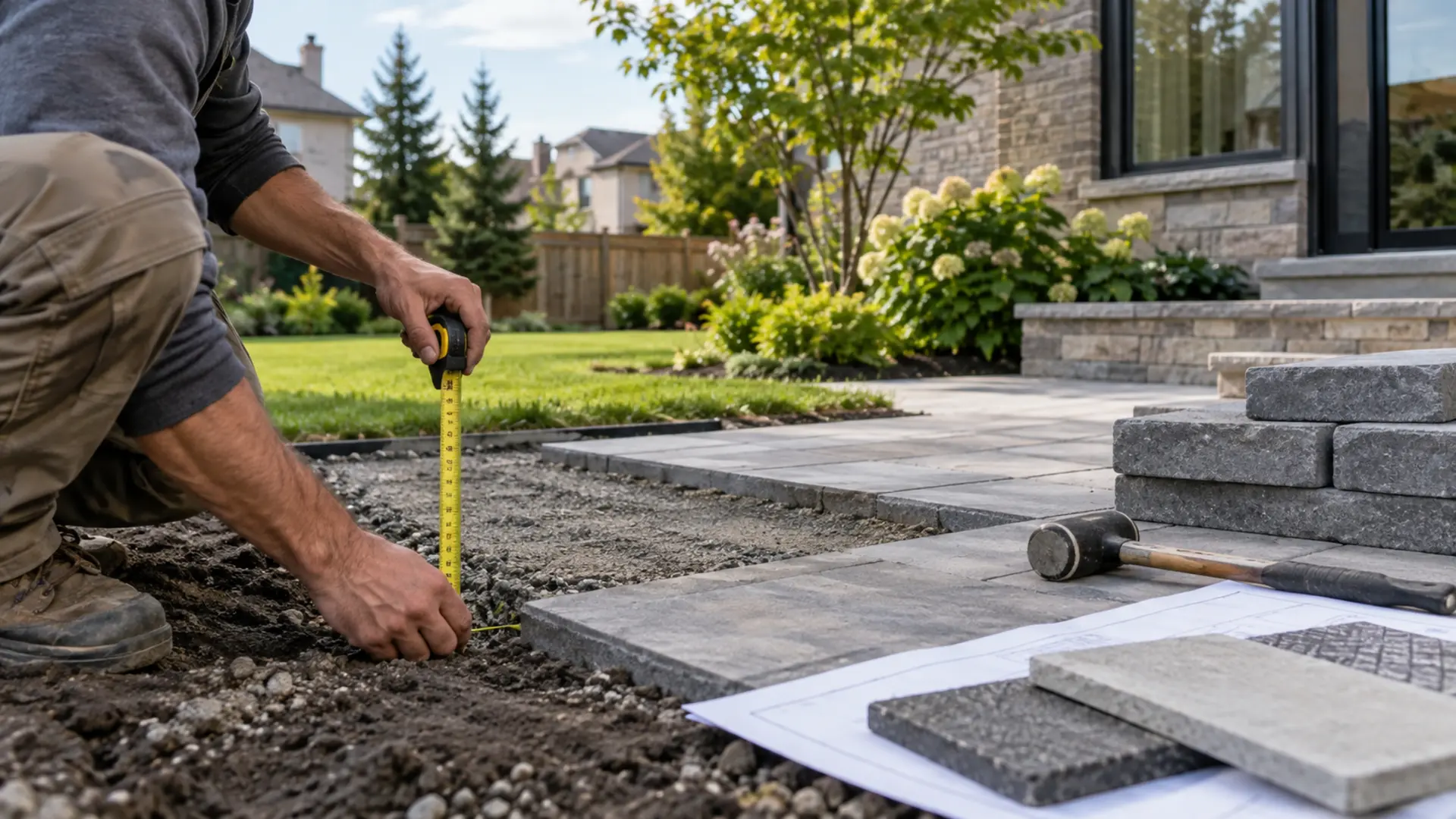Outdoor property conditions being measured in a Mississauga property setting