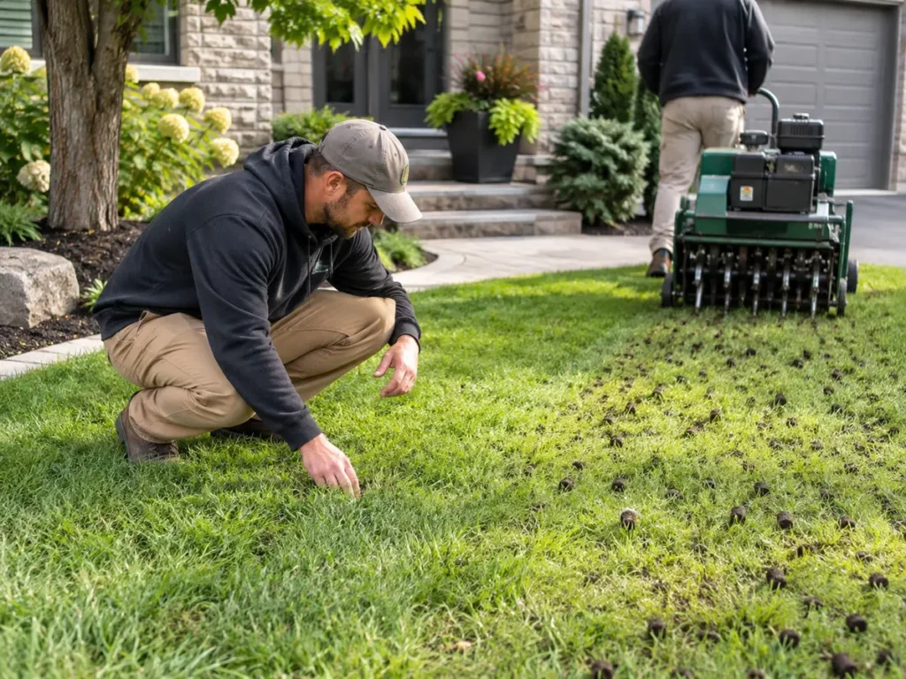 Construction or material detail for aeration & overseeding