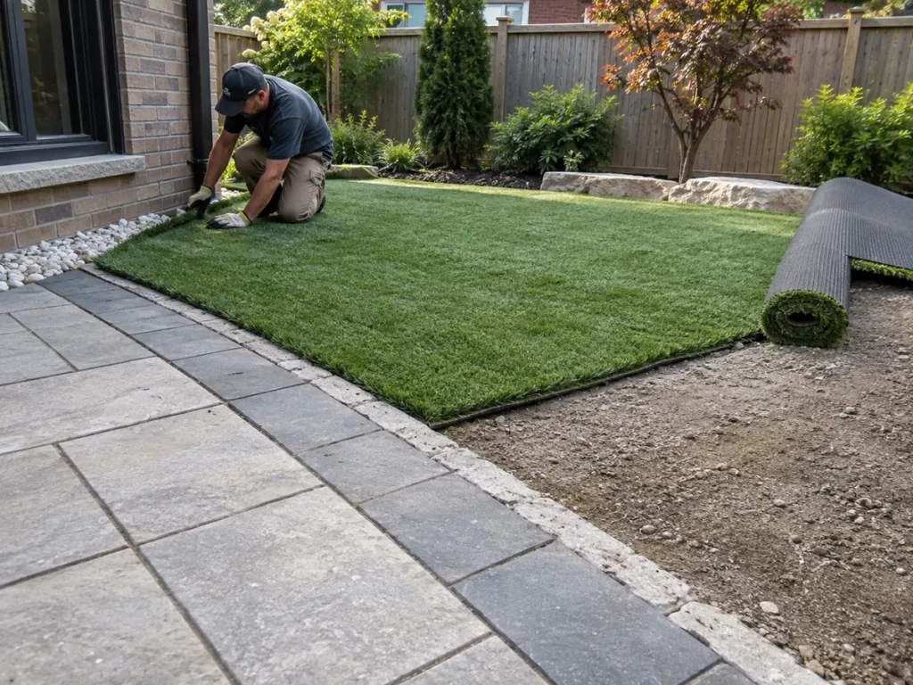 Construction or material detail for artificial turf installation