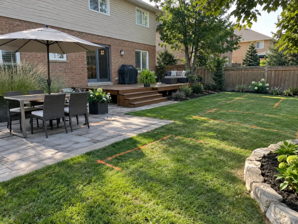 Property condition related to backyard landscaping
