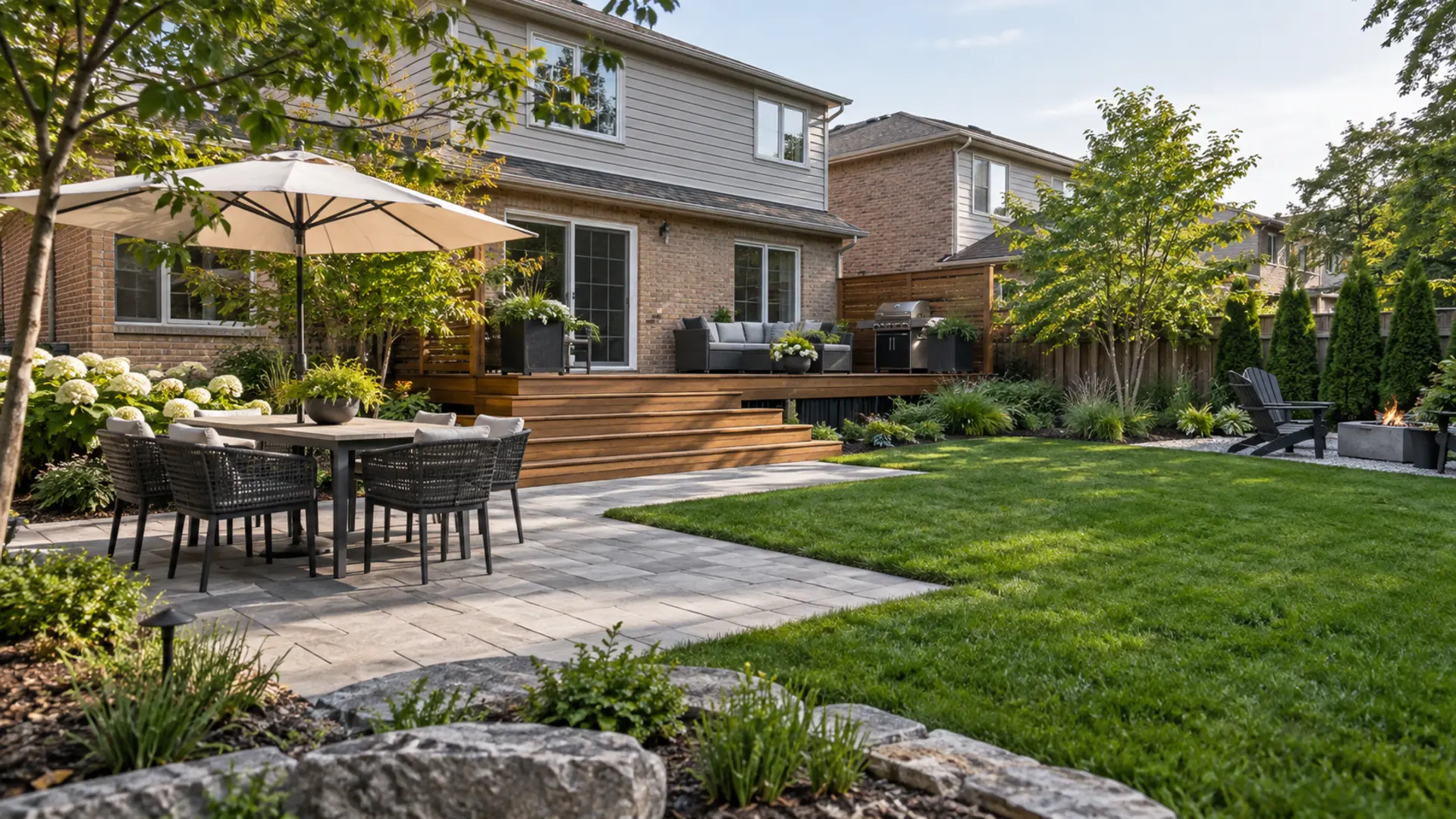 Backyard Landscaping in a Mississauga property setting
