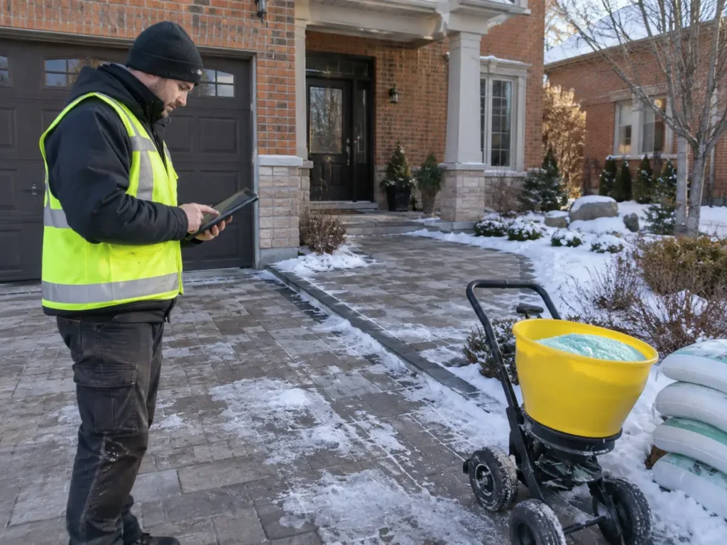 Property condition related to commercial salting & ice management
