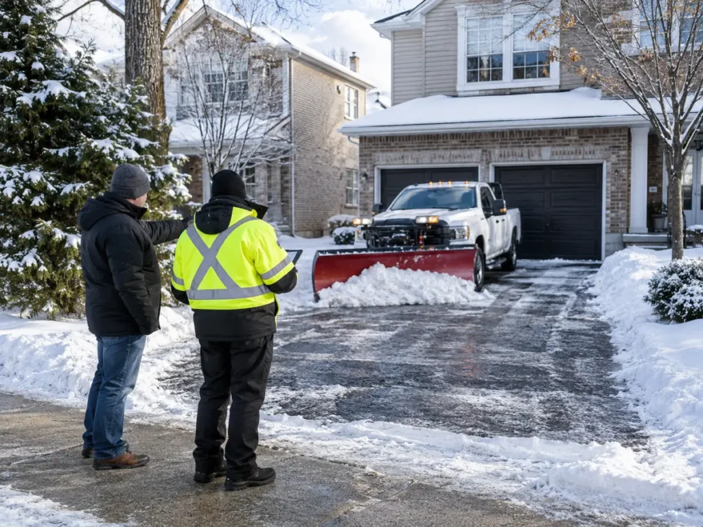 Property condition related to commercial snow removal