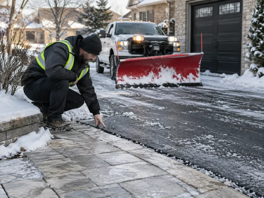 Construction or material detail for commercial snow removal