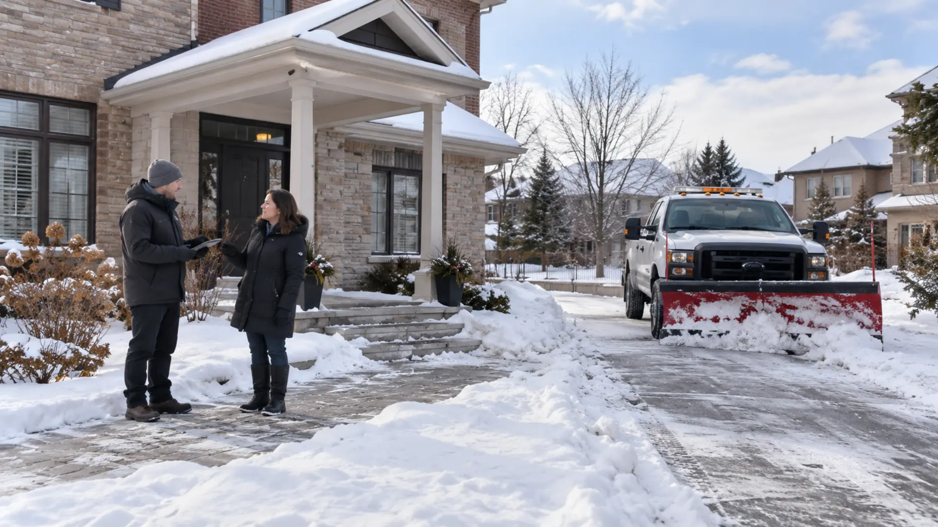 Commercial Snow Removal in a Mississauga property setting