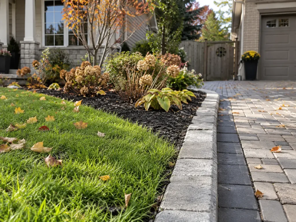 Construction or material detail for fall property cleanup