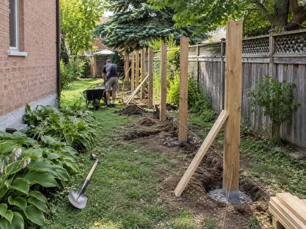Property condition related to fence installation