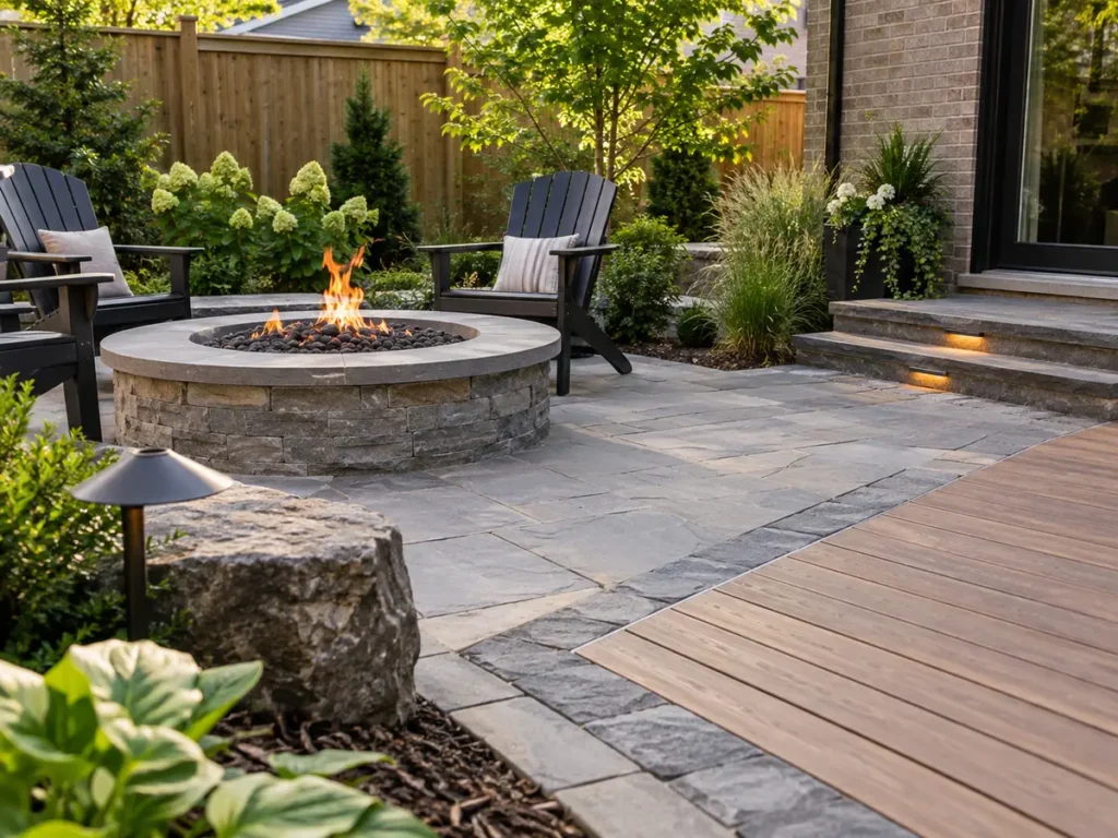 Construction or material detail for fire pits & outdoor fire features