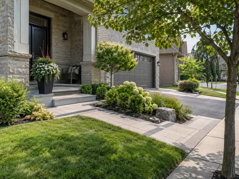 Detail representing front yard landscaping