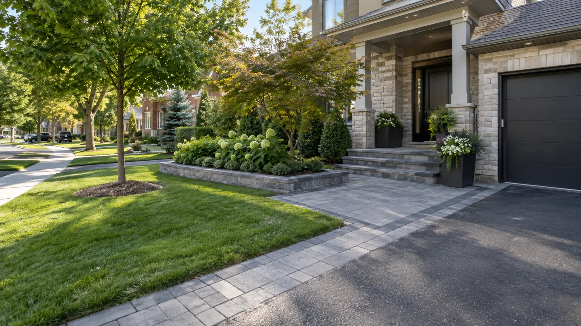 Front Yard Landscaping in a Mississauga property setting