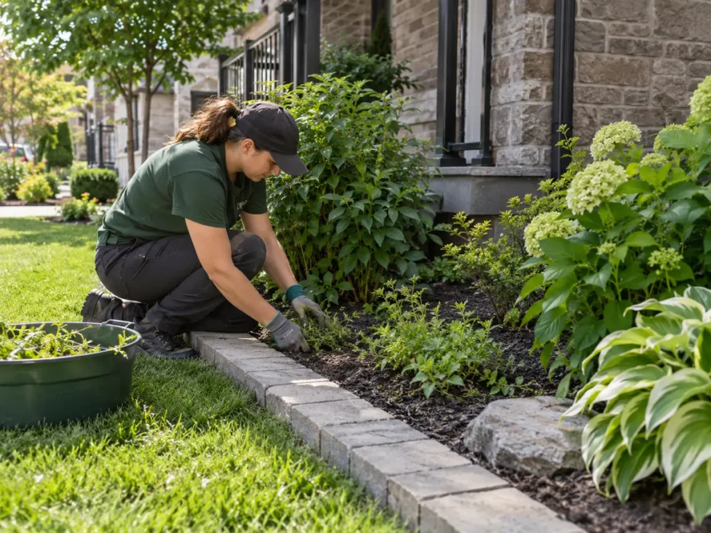 Construction or material detail for hedge & garden maintenance