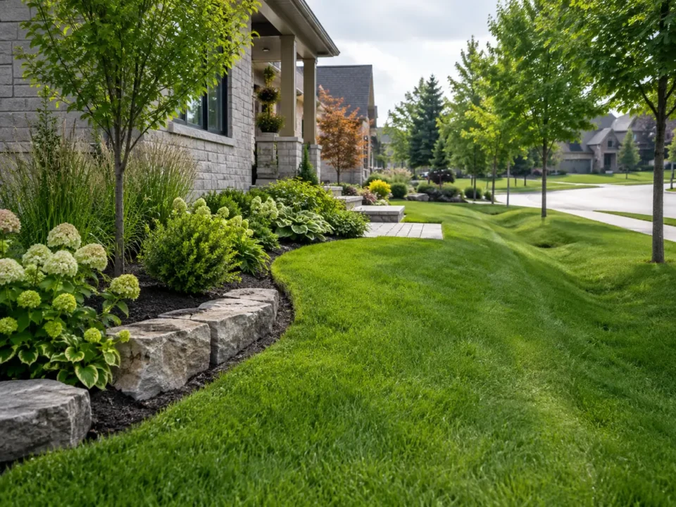 New lawn, garden beds and drainage