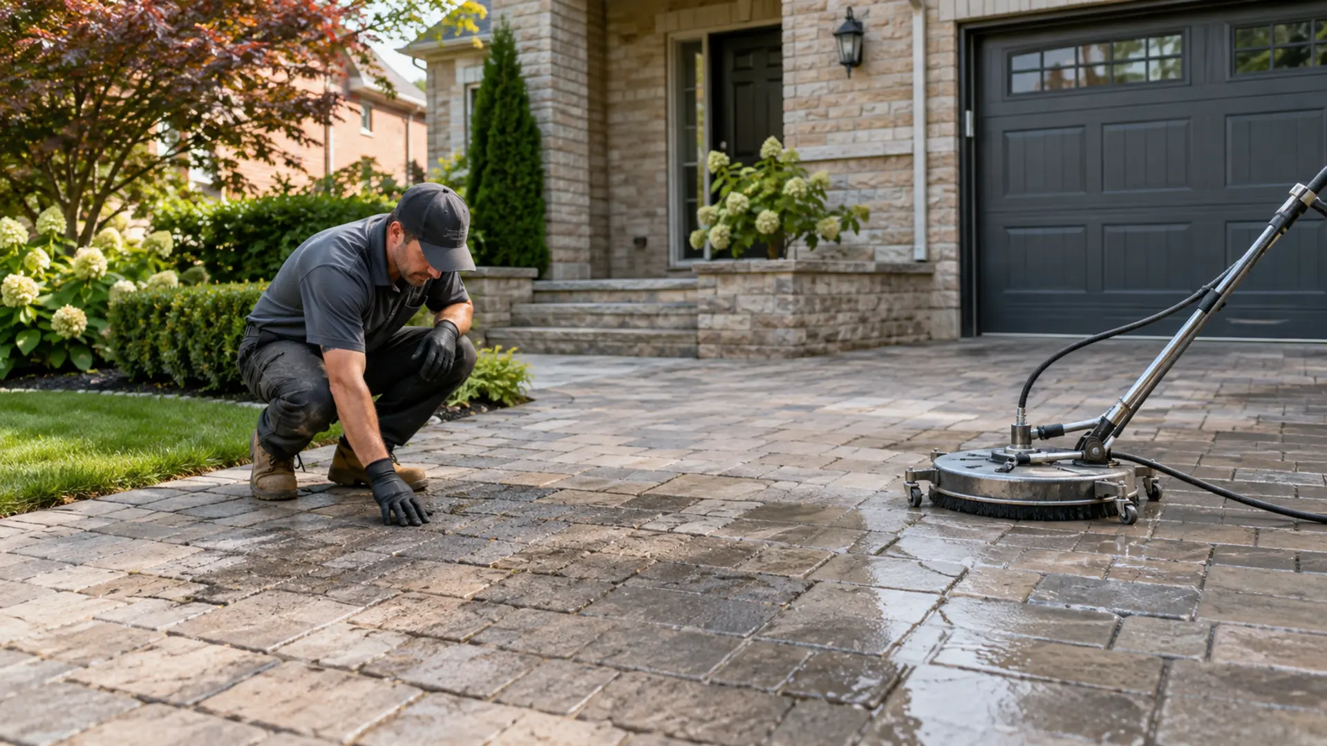Interlock Cleaning & Sealing in a Mississauga property setting