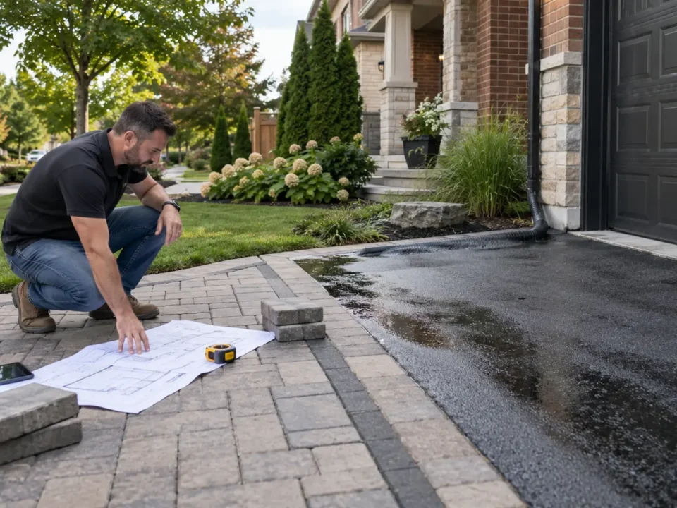 Check zoning and water movement before choosing a driveway paver or extension layout.