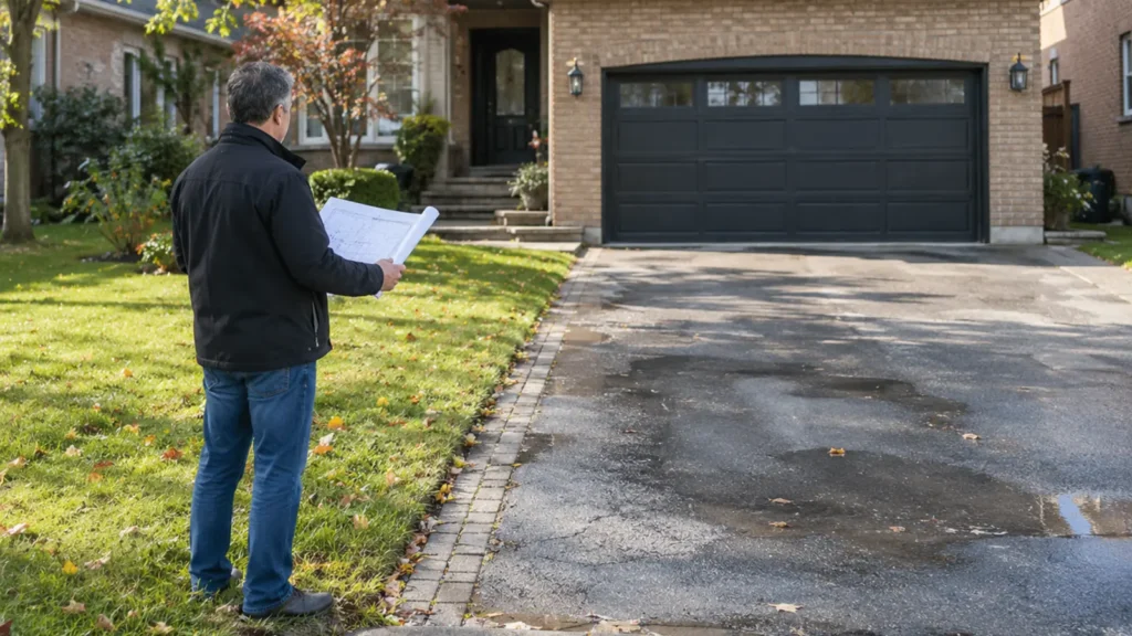First planning detail for Interlock Driveway Planning in Mississauga: Width, Drainage, Base and Access