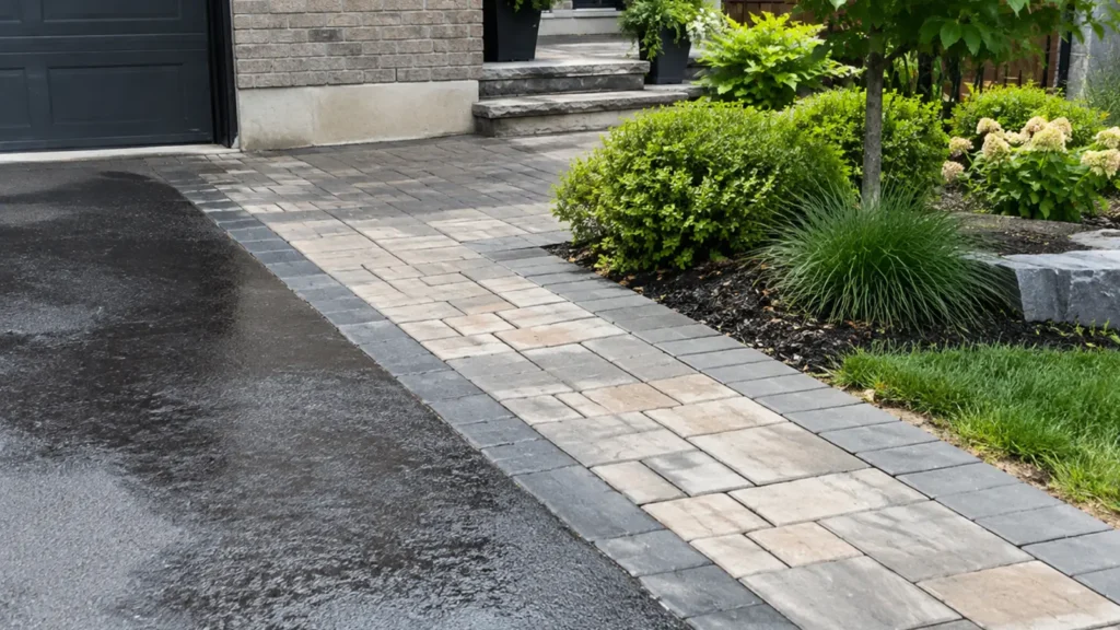 Second planning detail for Interlock Driveway Planning in Mississauga: Width, Drainage, Base and Access