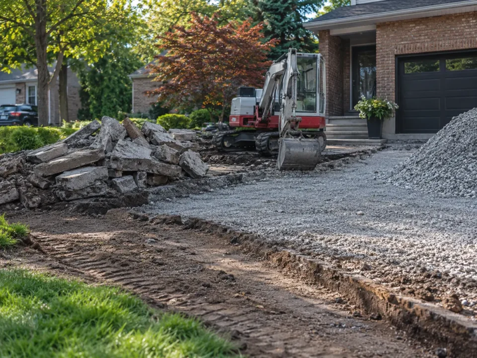 Detail representing interlock driveways