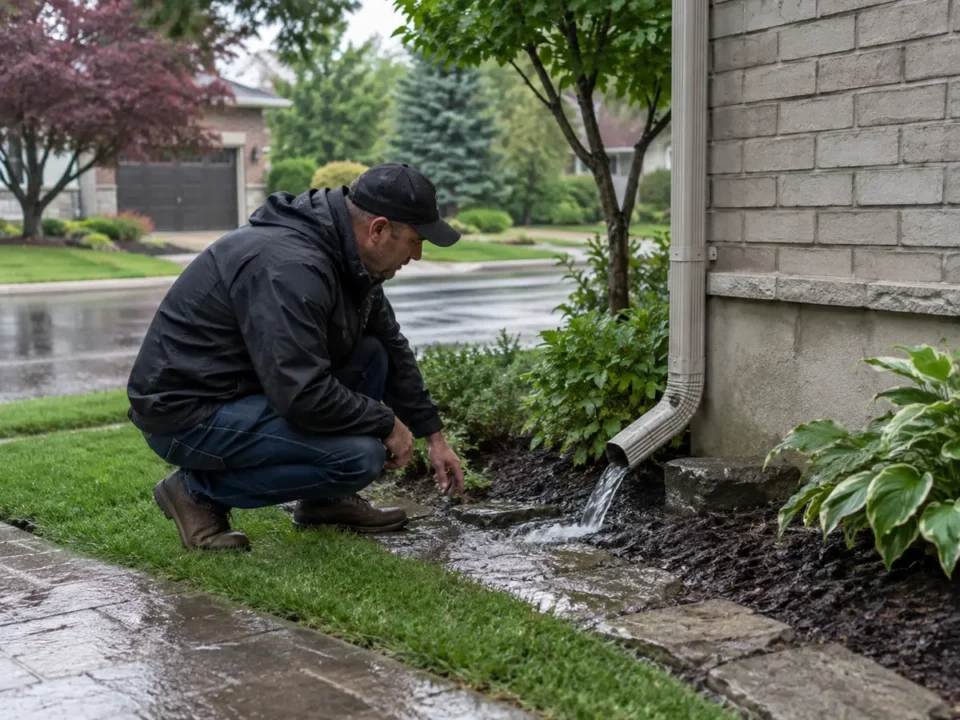 Detail representing landscape drainage solutions