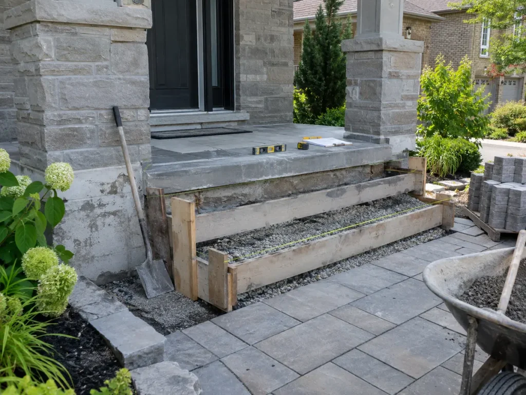 Property condition related to landscape steps & porch renovations