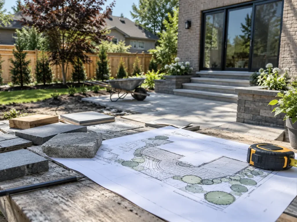Property condition related to landscape materials and an unbranded site plan