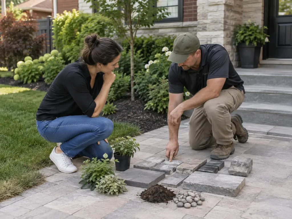 Property condition related to landscape materials arranged for comparison
