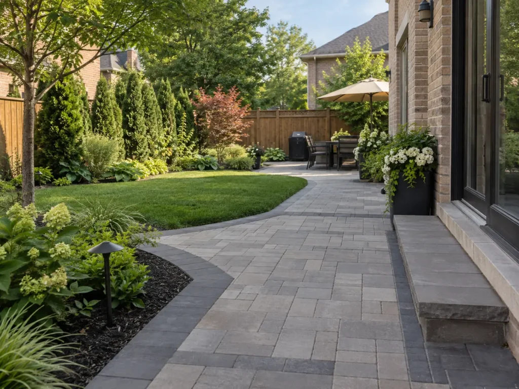 Construction or material detail for complete residential landscaping