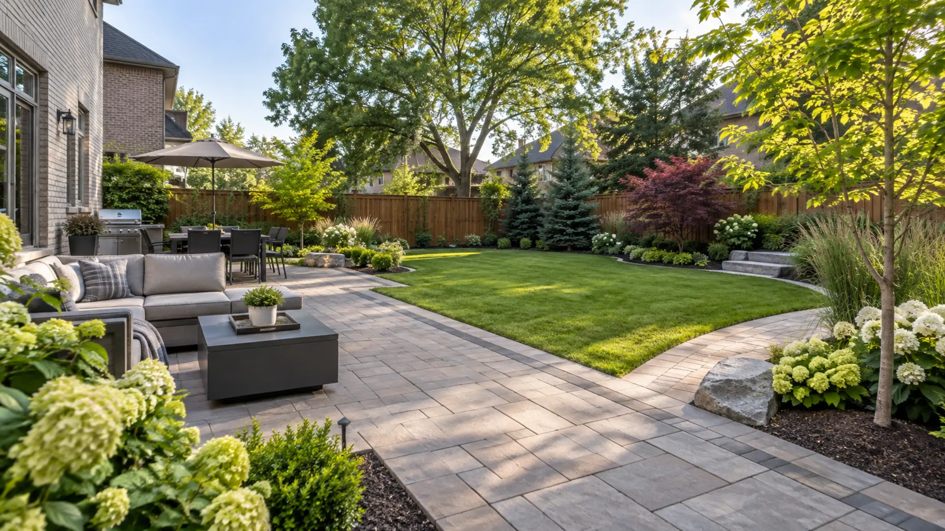 Complete residential landscaping in a Mississauga property setting