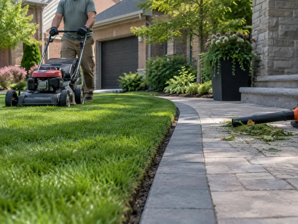 Construction or material detail for lawn maintenance