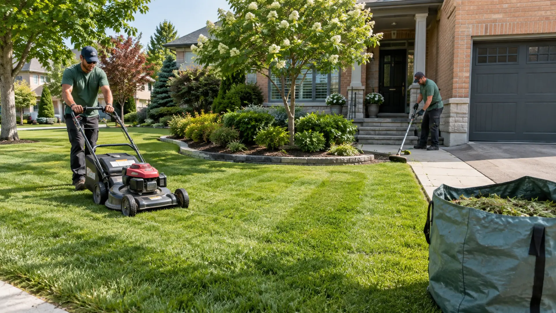 Lawn Maintenance in a Mississauga property setting