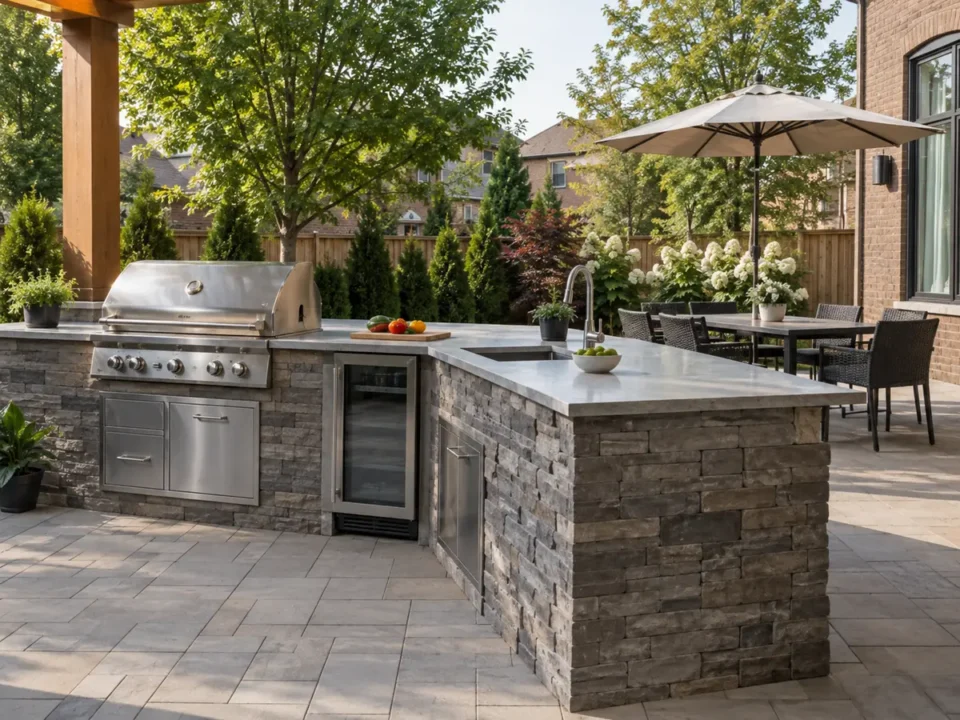 Detail representing outdoor kitchens