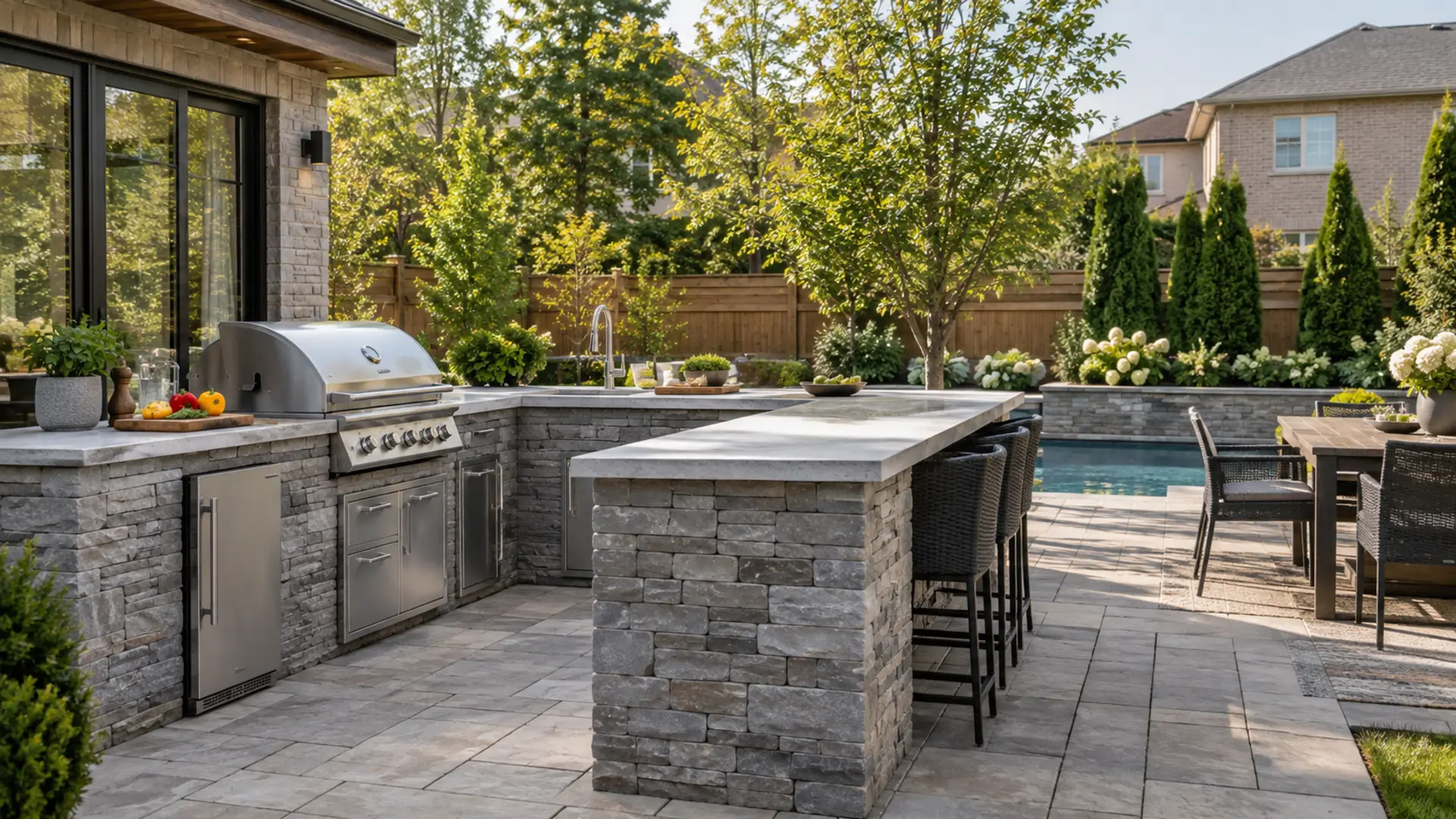 Outdoor Kitchens in a Mississauga property setting