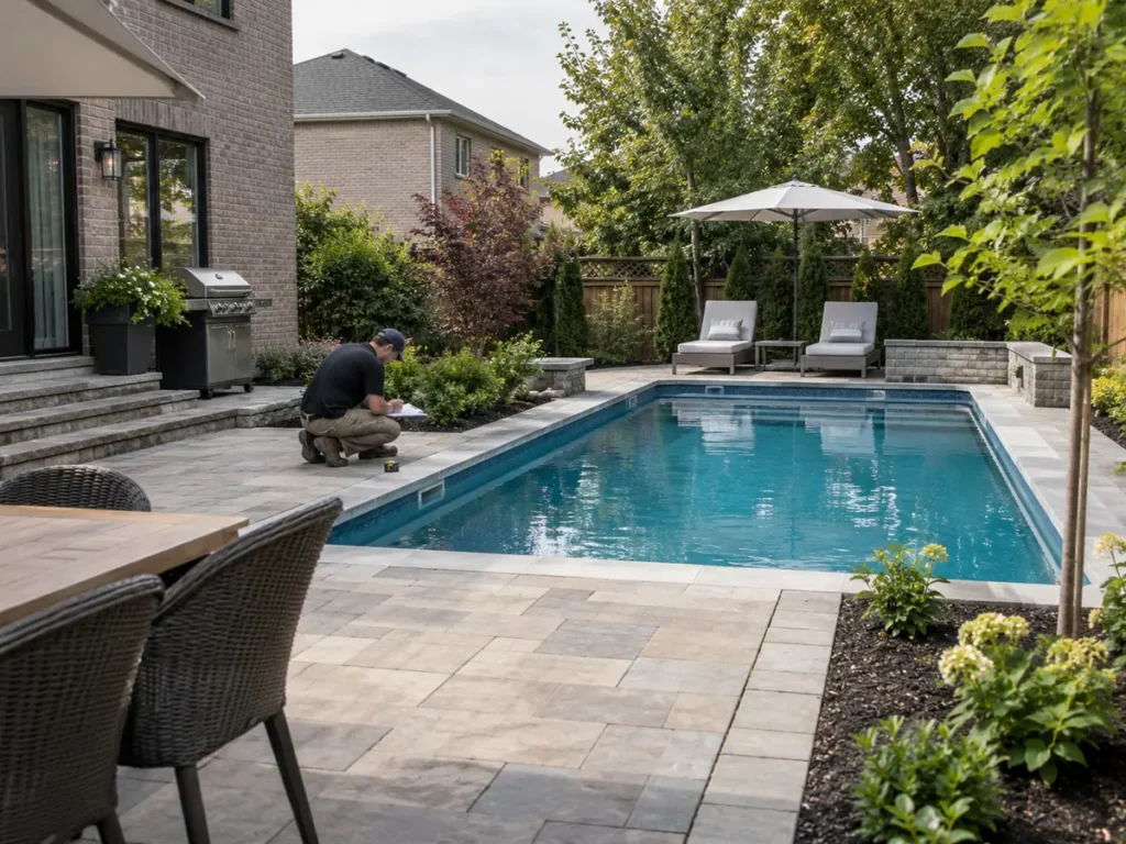 Property condition related to pool landscaping