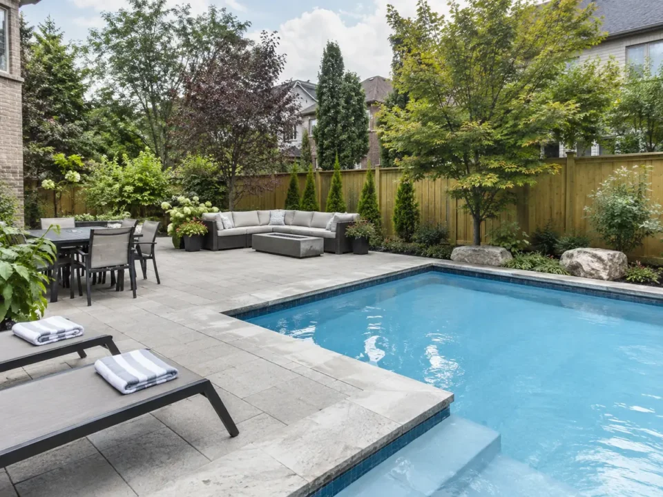 Detail representing pool landscaping