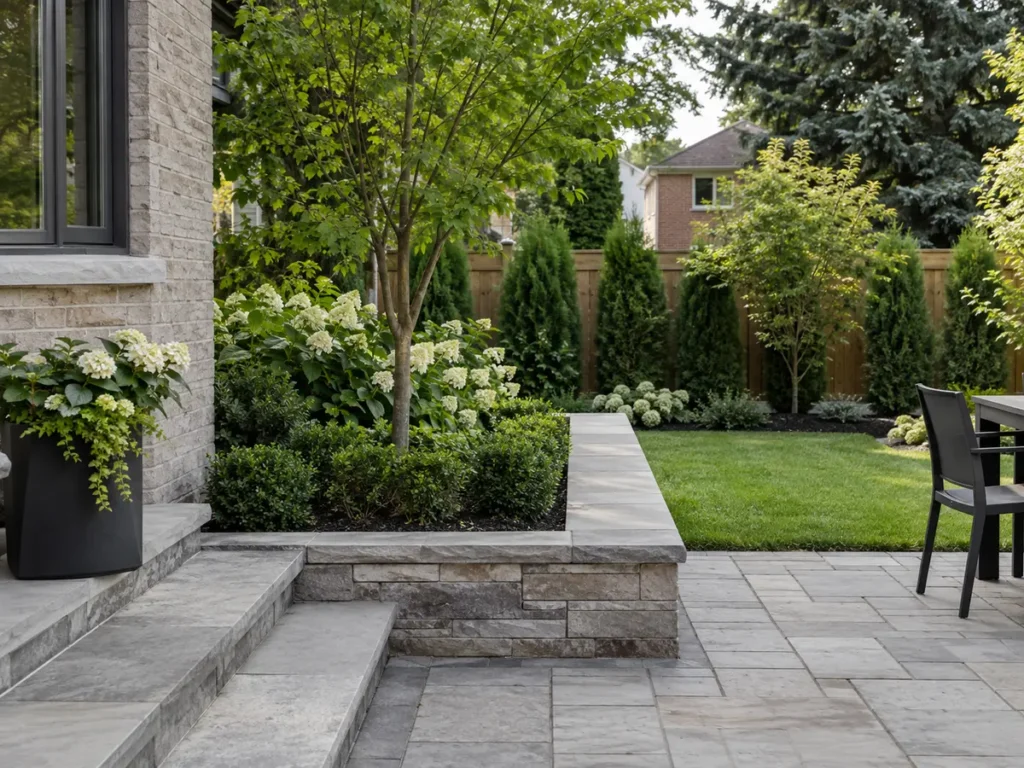 Construction or material detail for privacy landscaping