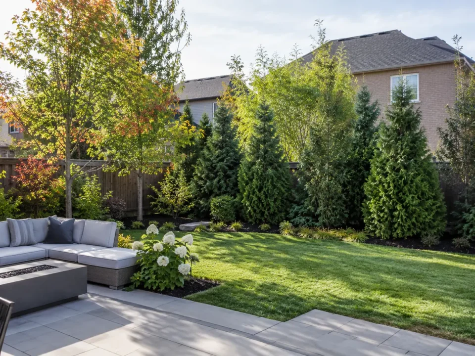 Detail representing privacy landscaping