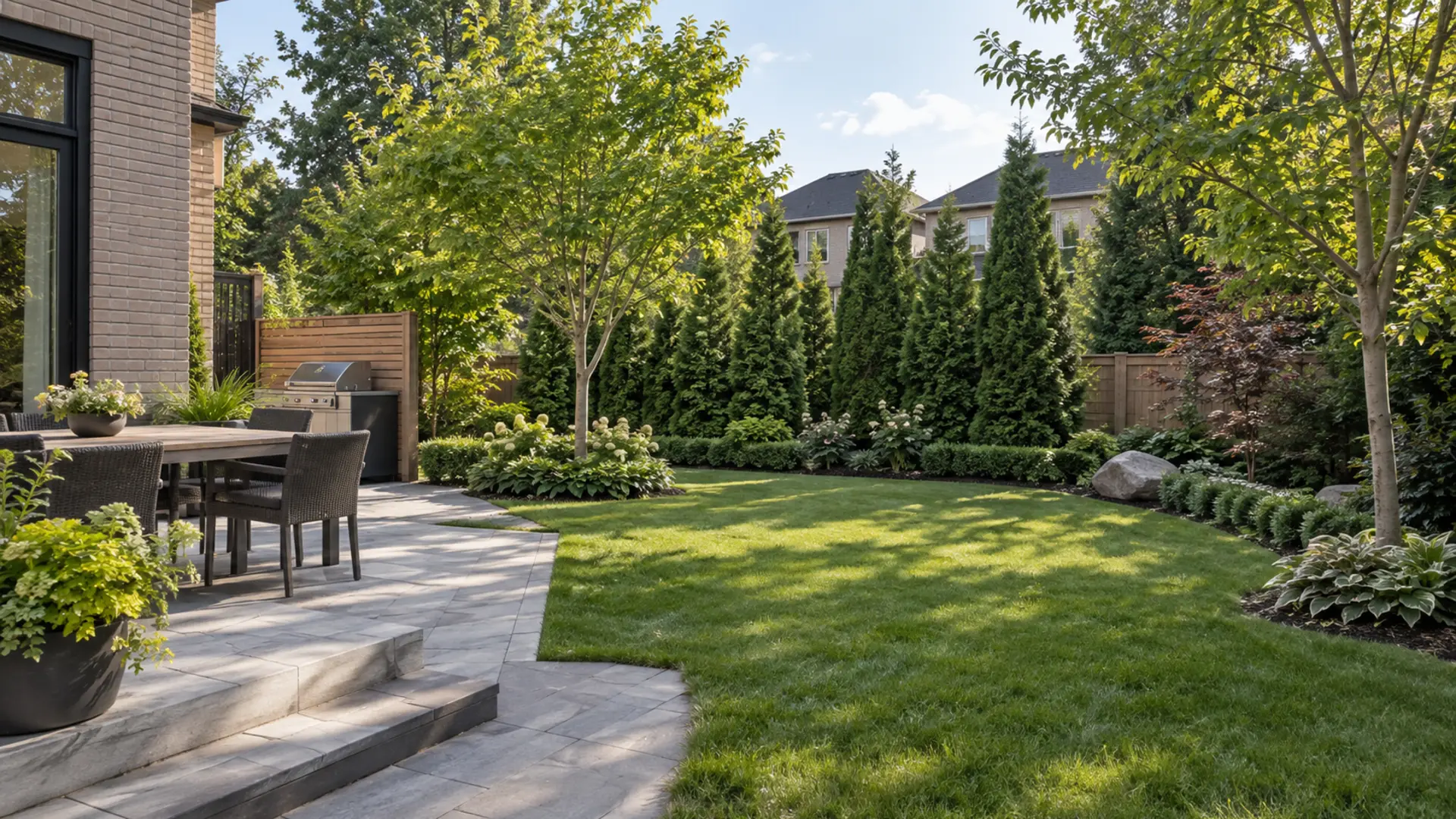 Privacy Landscaping in a Mississauga property setting