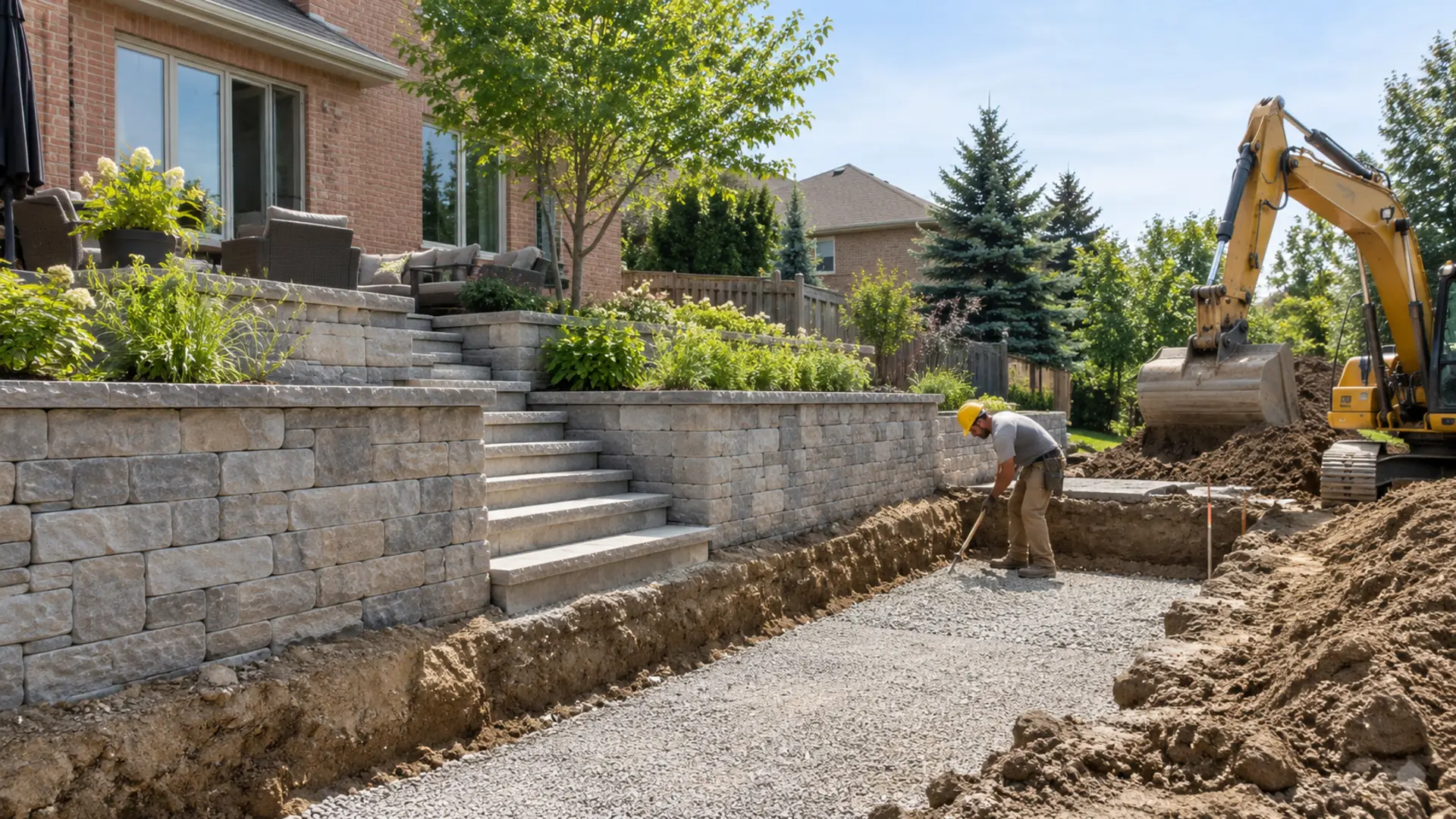Retaining Walls in a Mississauga property setting