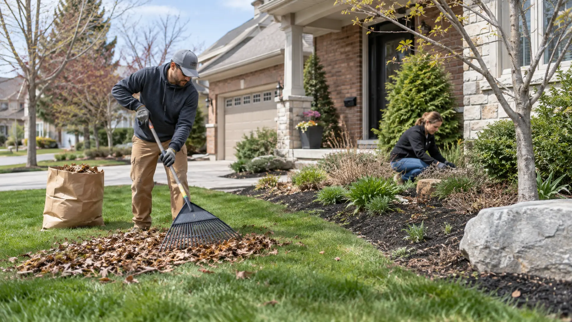 Spring Property Cleanup in a Mississauga property setting