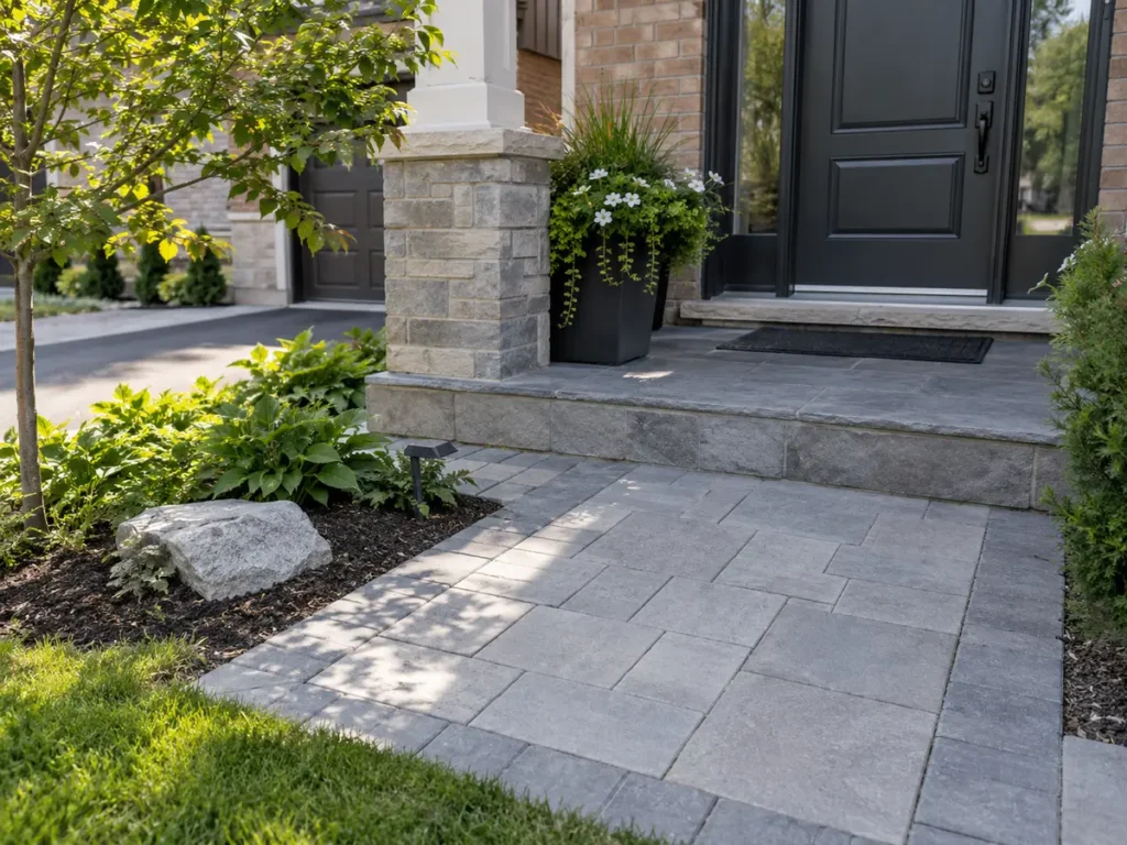 Construction or material detail for walkways & front entrances