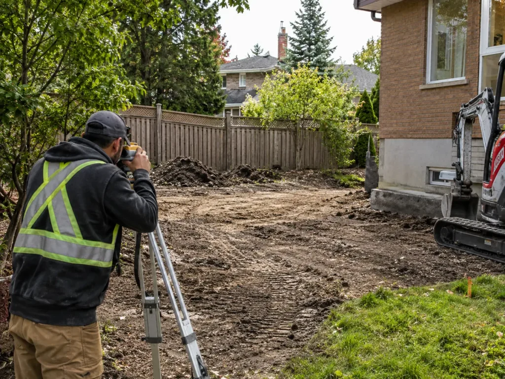 Property condition related to yard grading
