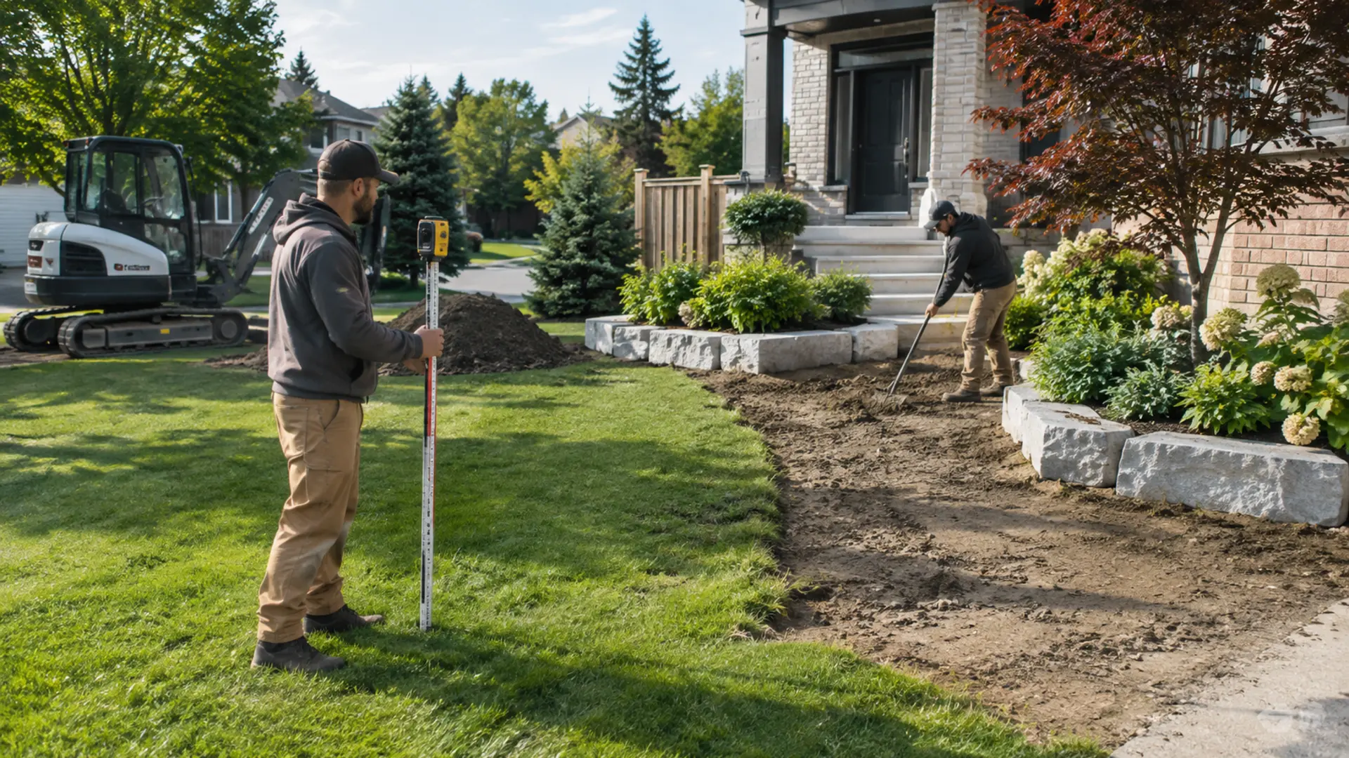 Yard Grading in a Mississauga property setting